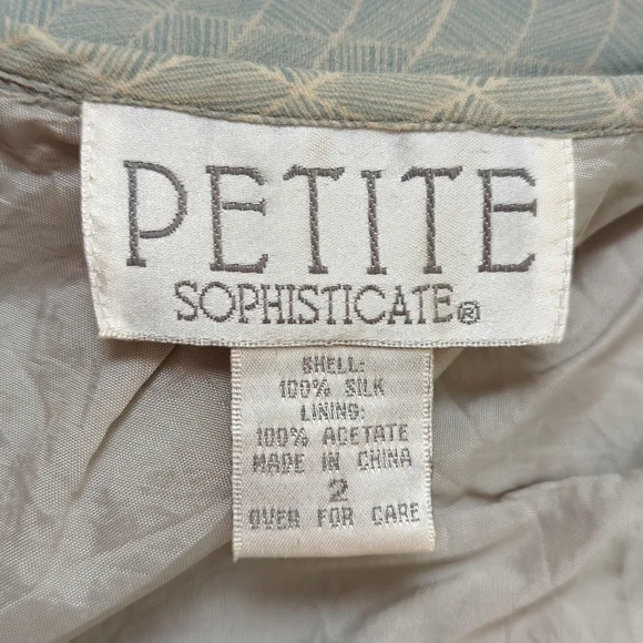 Petite Sophisticate 90's Vintage Funky Silk High Waisted Straight Midi Skirt 2 - Picture 11 of 12